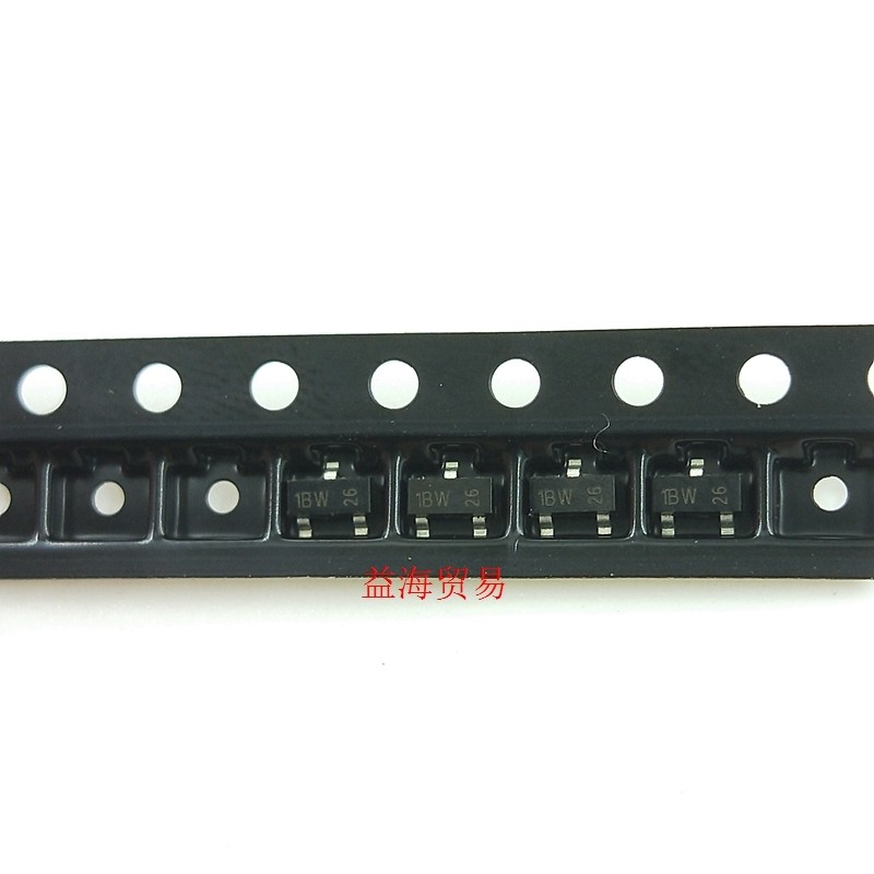 10个 丝印1BW三极管 BC846B 全新原装进口 0.1A65V NPN晶体管贴片