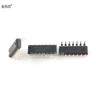 CD4011芯片 CD4011BE 集成块 DIP14 四2输入端与非门 直插十四脚