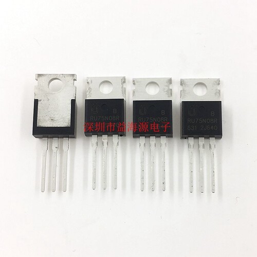 全新原装进口 逆变器常用 RU75N08R TO-220 75V 80A MOS场效应管