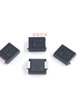 S4M二极管 4A 1000V贴片 整流二极管 全新原装 SMC封装 DO-214AB