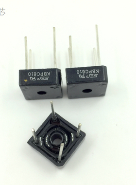 KBPC610 整流桥 6A1000V 整流器 方桥 桥堆 直插四脚 正方形