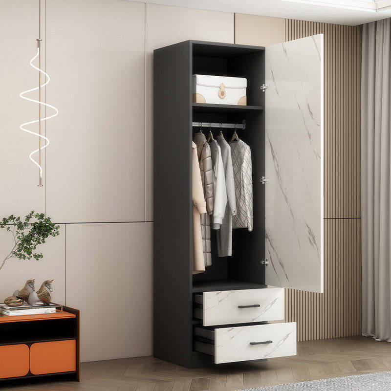 实木单门衣柜现代简约儿童成人衣橱单人卧室办公阳台储物夹缝窄柜