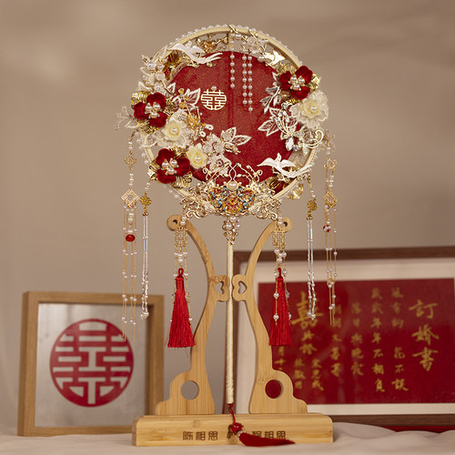 南风相思秀禾团扇定制刻字