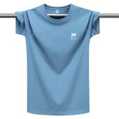 纯色T恤男短袖 大码 圆领简约休闲体恤衫 夏季 亲肤吸汗半袖 男上衣夏