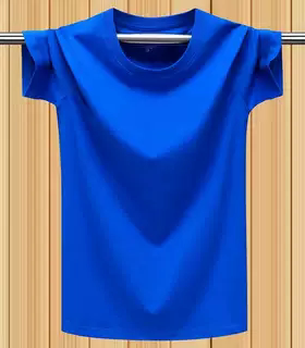 短袖T恤男宽松大码纯色体桖男女汗衫情侣装半袖上衣服 墨绿色