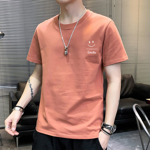 夏季新款笑脸短袖t恤男宽