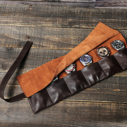 真皮手表收纳套复古设计