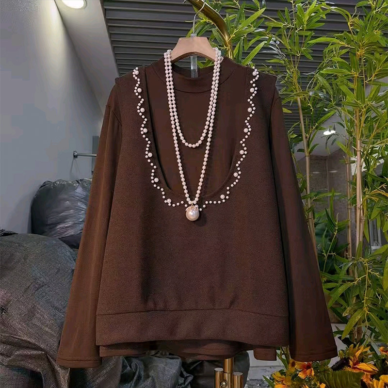 套头钉珠马甲小衫套装