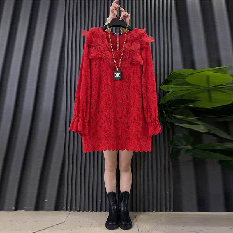 2026春季新款韩版时尚水溶蕾丝遮肉大衫大码女装胖mm洋气中长上衣,女装/女士精品,大码内搭,淘宝优惠券,粉丝福利购,淘宝优惠卷