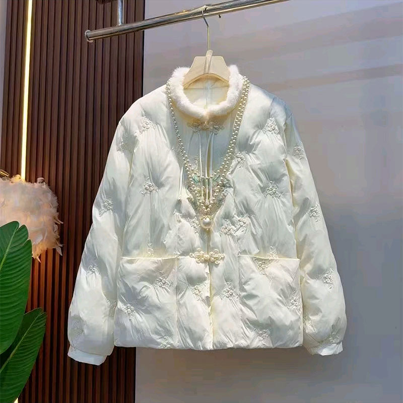 中式精致刺绣棉袄显瘦外套