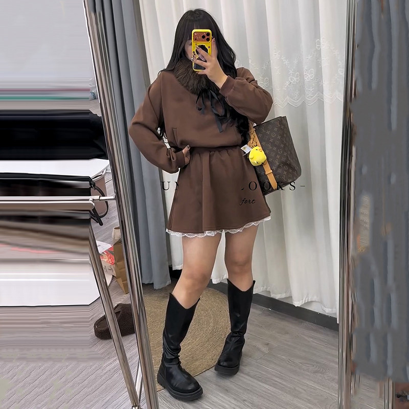 胖妹妹大码女装春季2026新款韩系简约个性宽松收腰显瘦百搭卫衣裙,女装/女士精品,大码内搭,淘宝优惠券,粉丝福利购,淘宝优惠卷