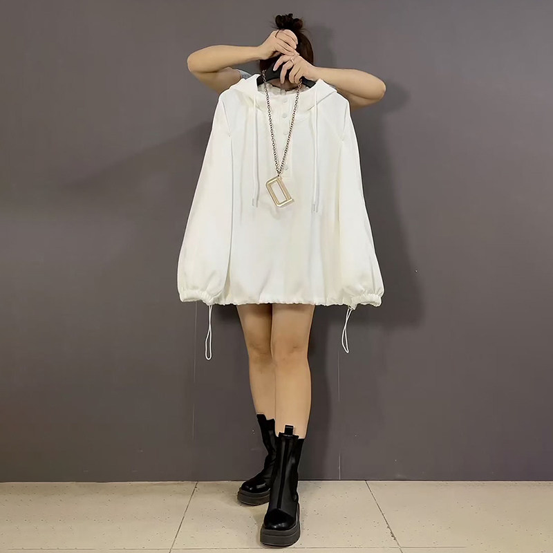 胖mm大码女装春季2026新款欧货时尚简约净版宽松百搭连帽抽绳卫衣,女装/女士精品,大码内搭,淘宝优惠券,粉丝福利购,淘宝优惠卷