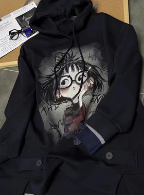 大码显瘦宽松加绒卫衣
