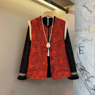 女装 显瘦内搭马甲大码 过年2025拜年服复古气质加厚保暖时尚 新中式