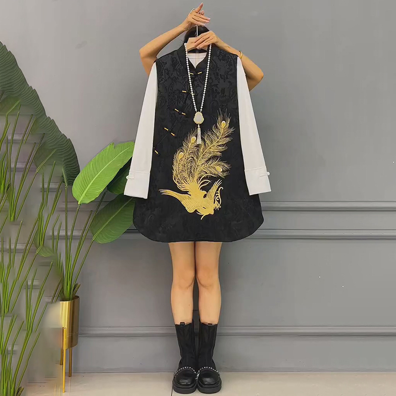 新中式国风盘扣无袖马夹打底衫