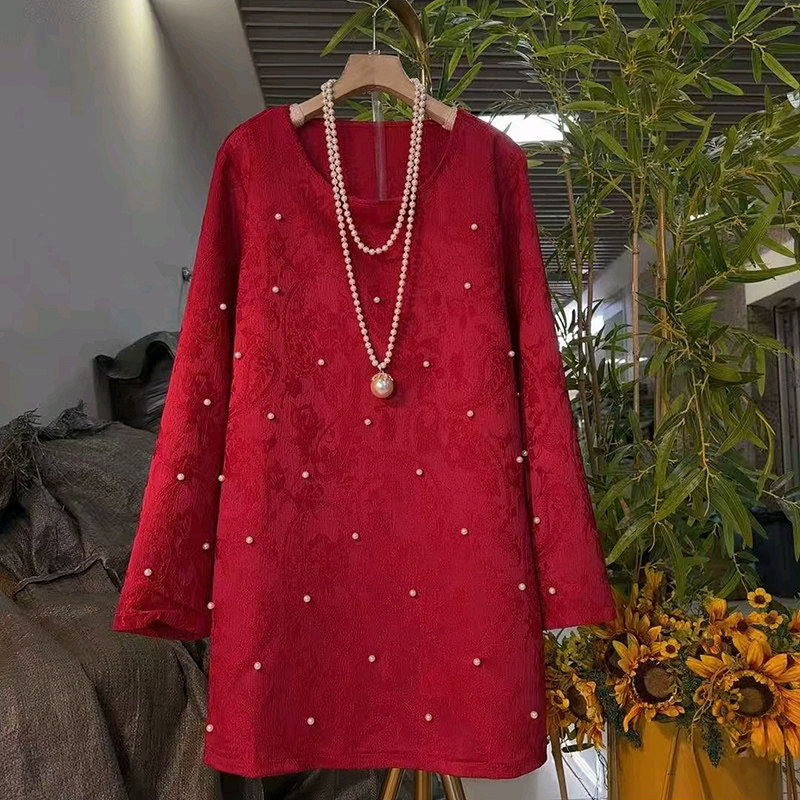 新款加肥大码女装欧货重工钉珠中长款大衫胖mm宽松遮肉显瘦上衣女,女装/女士精品,大码内搭,淘宝优惠券,粉丝福利购,淘宝优惠卷