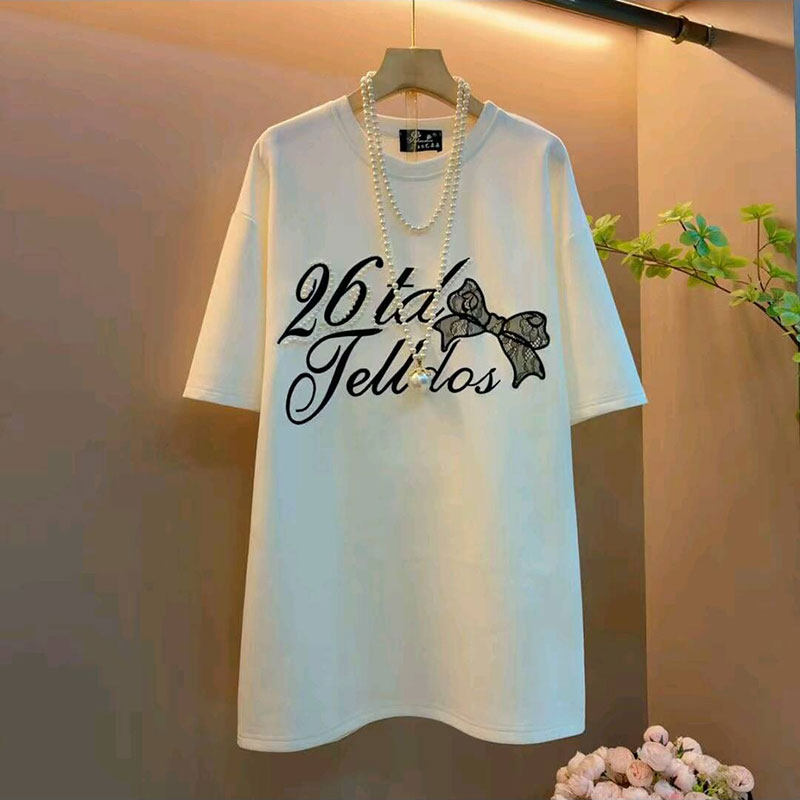 2026春季新款韩版字母钉珠短袖T恤打底衫大码女装胖mm休闲上衣女,女装/女士精品,大码内搭,淘宝优惠券,粉丝福利购,淘宝优惠卷