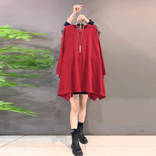 不规则简约中长款 时尚 大衫 大码 胖mm宽松遮肉上衣 2025新款 女装 韩版