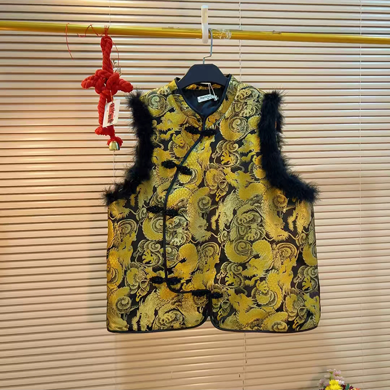 大码女装国风马甲打底衫