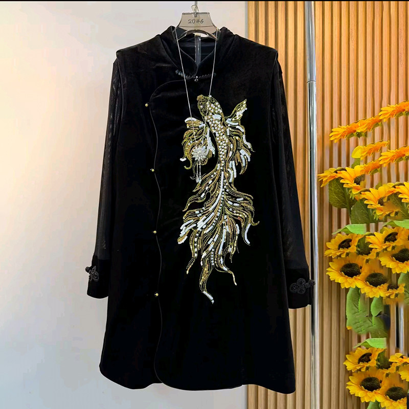 胖妹妹大码女装春季2026新款复古丝绒盘扣重工亮片坎肩马甲搭上衣,女装/女士精品,大码内搭,淘宝优惠券,粉丝福利购,淘宝优惠卷