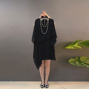 女装 新款 胖mm时尚 洋气连衣裙2026夏季 遮肉显瘦裙子 休闲雪纺衫 大码