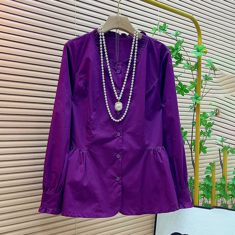 欧货时尚简约款气质显瘦衬衫