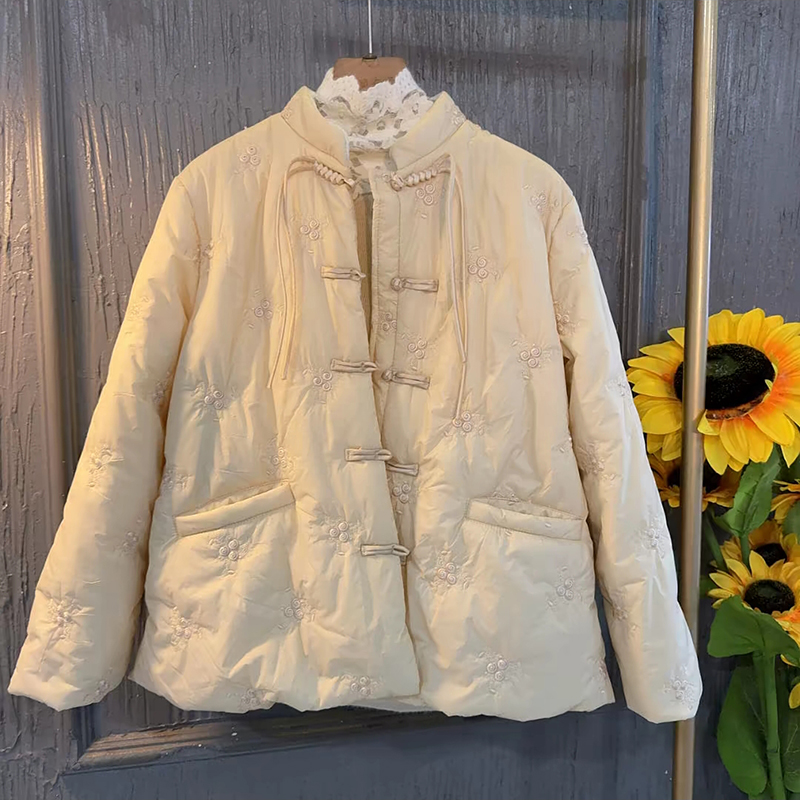 大码女装保暖中国风棉服外套