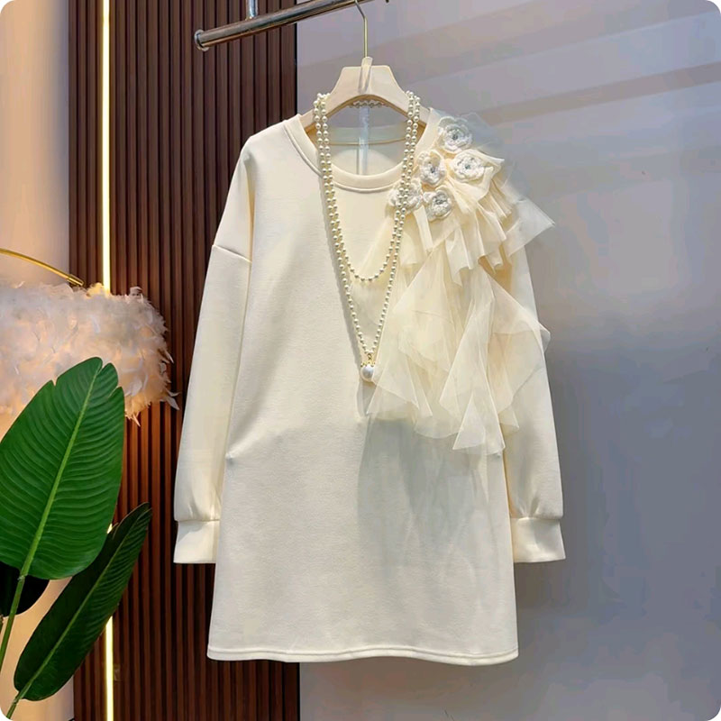 冬季新款洋气长袖卫衣裙大码女装