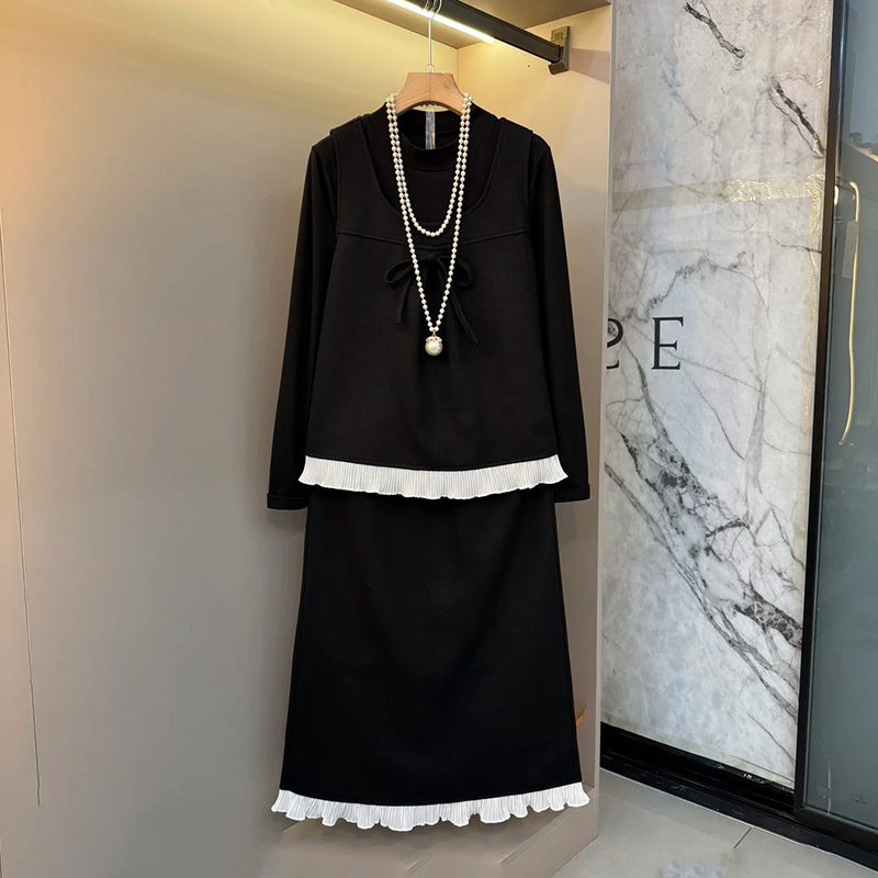 优雅设计内搭背心马甲半身裙套装