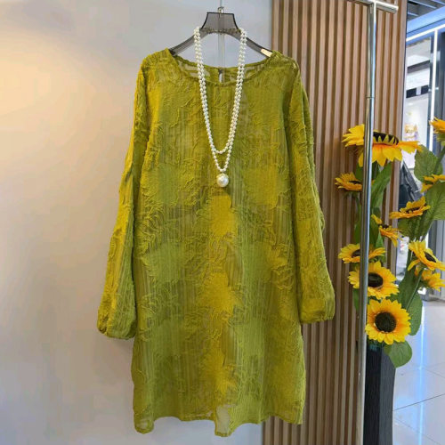 大码女装休闲印花设计感宽松衬衫