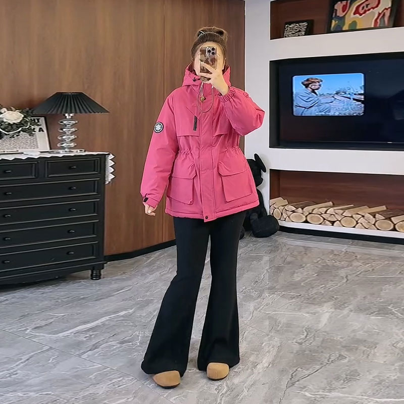 时尚韩版休闲保暖外套喇叭裤