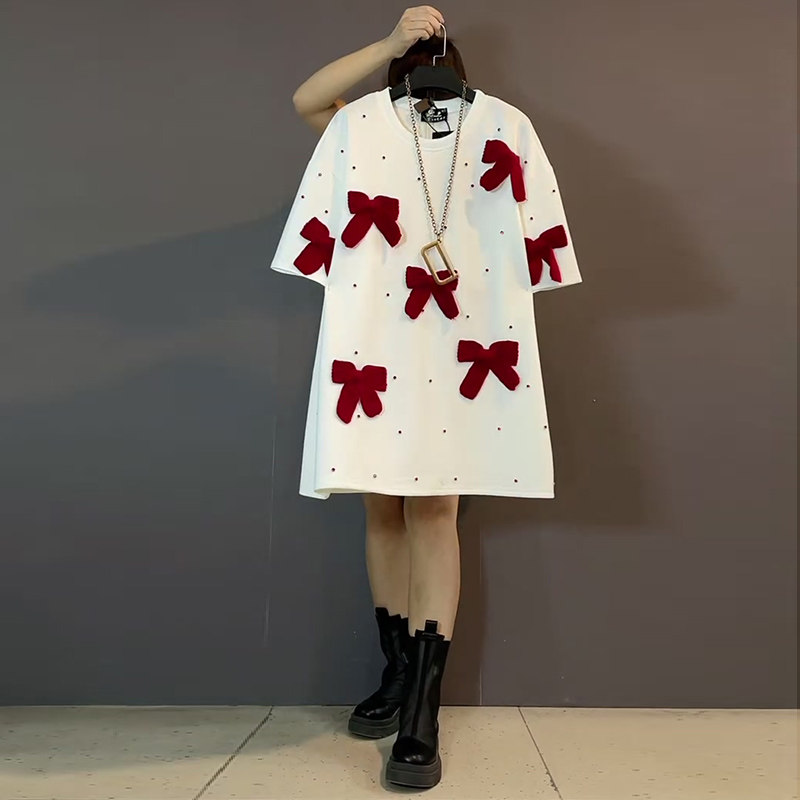 2026春季新款蝴蝶结装饰大衫胖mm显瘦钉珠上衣遮肉大码女装百搭衫,女装/女士精品,大码内搭,淘宝优惠券,粉丝福利购,淘宝优惠卷