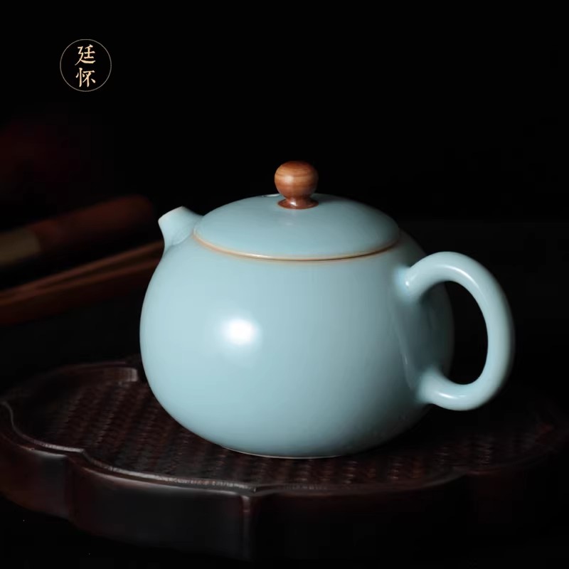 廷怀汝窑西施壶开片可养大号茶壶