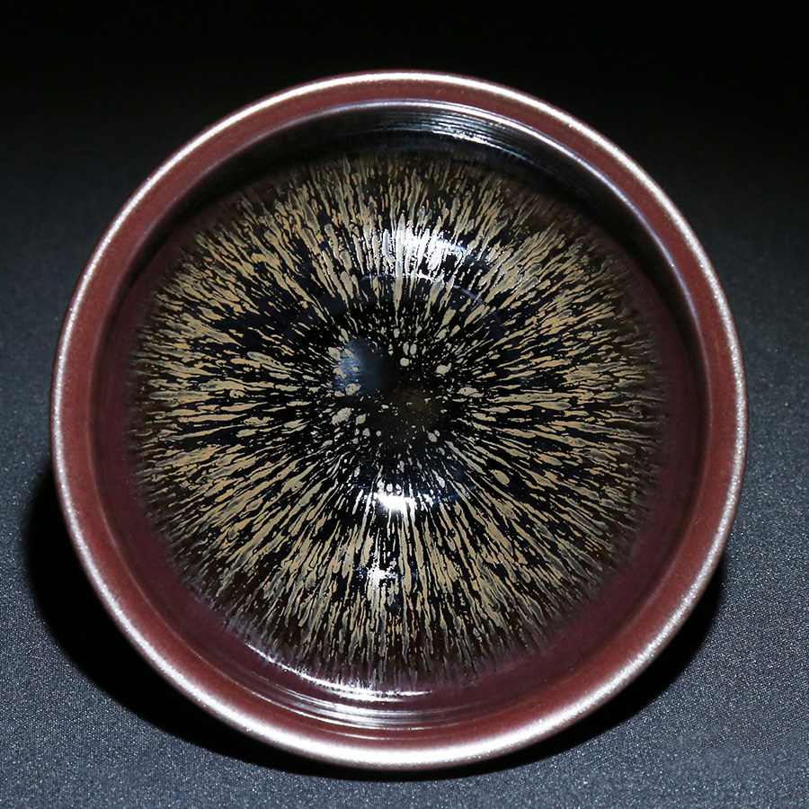 建盏茶杯叶礼忠手工紫气东来兔毫盏束口 拍前联系客服