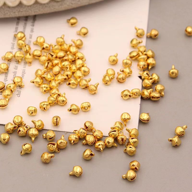 水滴金色铜铃铛diy古风发夹飘带铃铛宠物装饰吊坠小挂件手工配件