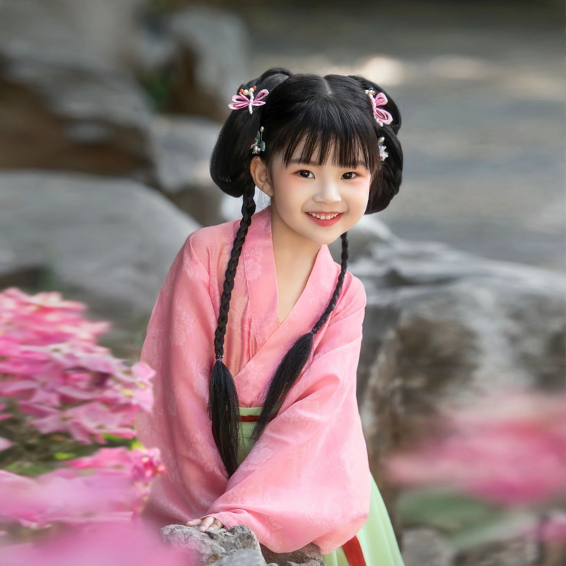 女宝宝汉服女童襦裙儿童宋制夏装女孩古风裙子小童古装超仙演出服