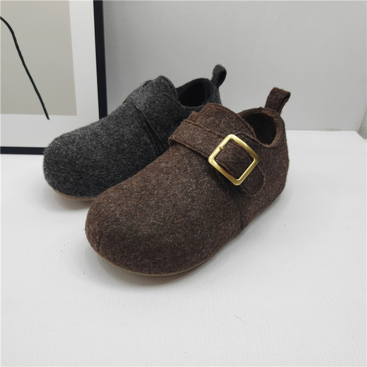 断码处理女鞋2025冬季新款勃肯鞋圆头皮带扣休闲舒适百搭加绒棉鞋