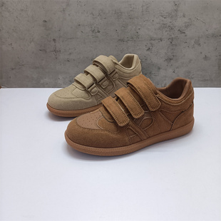 断码处理女鞋2026春季新款青年潮流复古魔术贴韩版平底休闲单鞋40