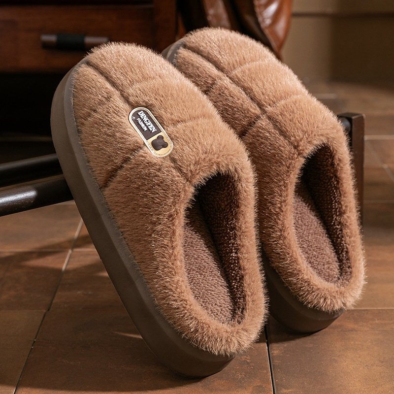 慈溪棉拖鞋女士居家用冬天厚底室内家居防滑保暖情侣冬季毛毛绒