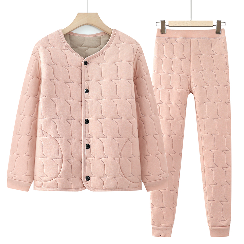 棉衣棉裤加厚两件套装妈妈装