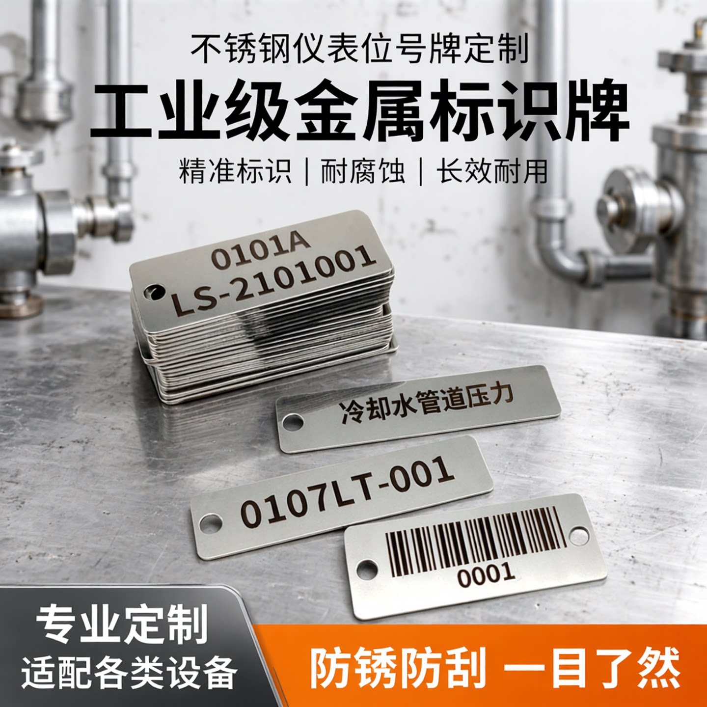 不锈钢仪表位号牌吊牌定制图片