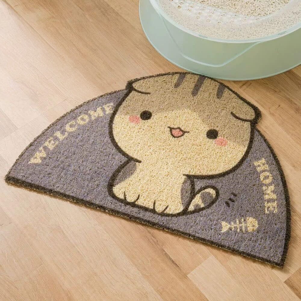 猫砂垫防带出防滑磨爪控砂猫咪垫子可爱柔软可水洗易清洁宠物餐垫