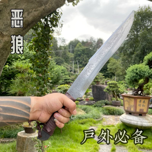 正品唐横刀一体高锰钢刀剑户外车载防身长短刀荒野求生未开刃开刃