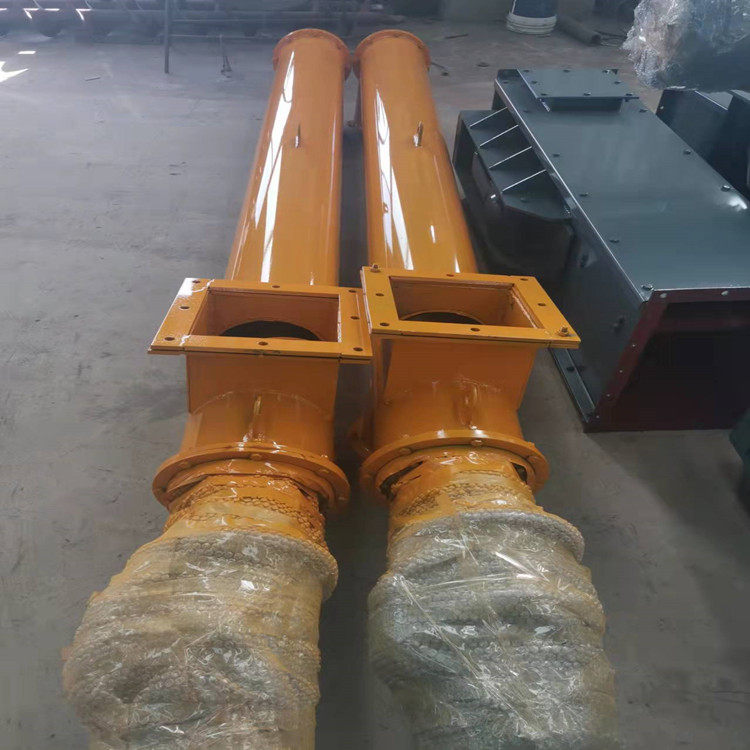 U型螺旋输送机干粉沙石煤灰污泥提升上料机双轴无轴管式绞龙