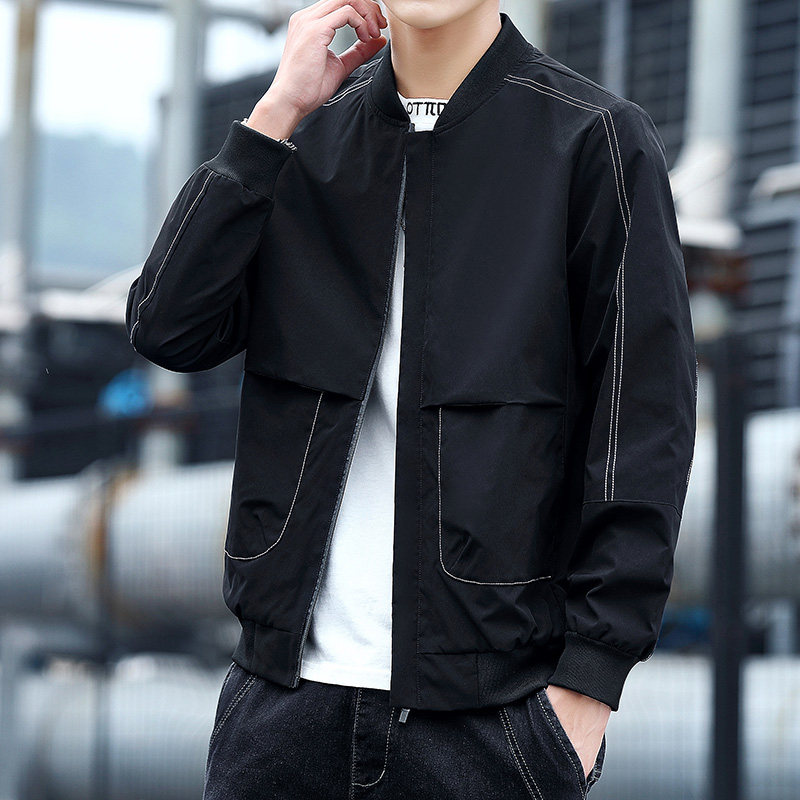 2021新款工装外套男2021秋款潮流宽松休闲立领夹克秋冬上衣,男装夹克,星座1712