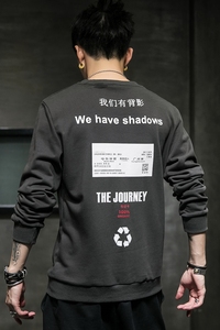 2024秋季港风日系宽松休闲运动套头卫衣男 W012-P45图片
