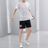 夏季新款男装T恤短袖套装韩版潮流休闲运动套装青年半袖衣服，男装休闲套装，星座1712