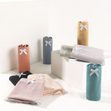 新款三条盒装莫代尔棉中腰少女款内裤纯棉底档石墨烯蕾丝边蝴蝶结，内裤，星座1716-2