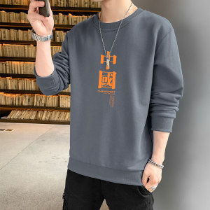 2024新款秋装秋季长袖T恤男卫衣打底衫男士圆领套头卫衣男图片