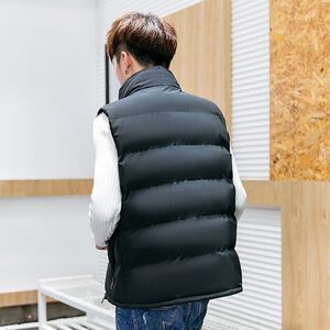 马甲男秋冬加厚羽绒棉冬季马夹外套青年情侣韩版棉衣帅气坎肩背心图片